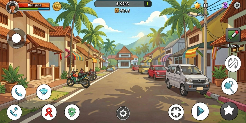 oristoto - Tangkapan layar menunjukkan suasana level yang menantang.